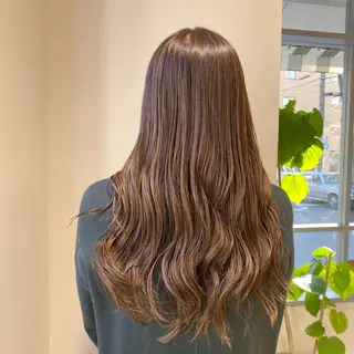 ロング カラー 関口 桃花🌷 暖色カラーのヘアスタイル