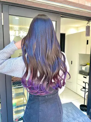 ロング カラー 横山 奈央のヘアスタイル