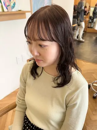 ミディアム カラー 武田美空🐇 ボブ/暖色カラー🌷のヘアスタイル