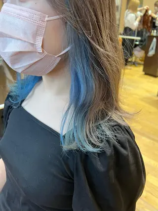 ミディアム カラー 毛流れフェザー スタイル🔹竹内凌のヘアスタイル