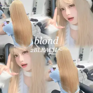 ロング カラー ハイトーン/ダブルカ ラー/RINKA🎀のヘアスタイル