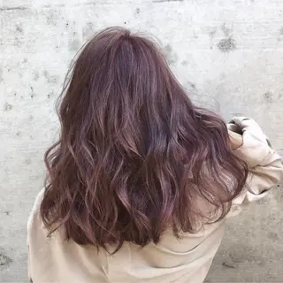 セミロング カラー ヘアアレンジ a-o横浜所属・色落ちまでキレイに！ ！女性サロンのヘアスタイル
