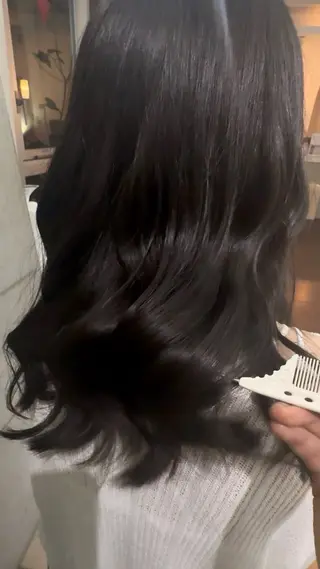 カラー 梅田 ワンカラー Ririaのヘアスタイル