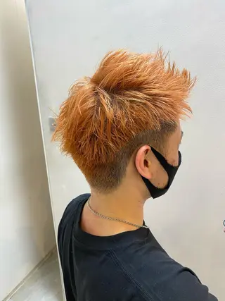 カラー メンズ 堀結香/顔まわり レイヤー/蒲生四丁目のヘアスタイル