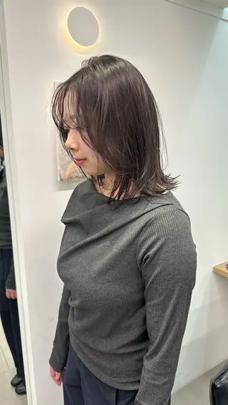 ミディアム カラー REINA☁️透明感 カラー/ぷつっと♡のヘアスタイル