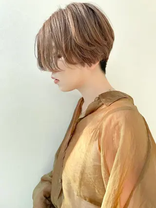 ショート カラー 髪質改善/ブリーチ 田代 龍我のヘアスタイル