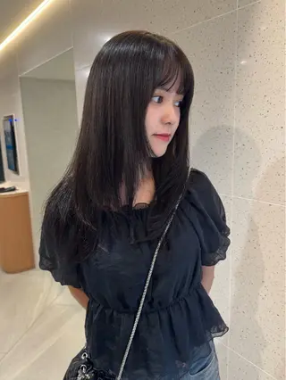セミロング カラー kakeru レイヤーボブパーマのヘアスタイル