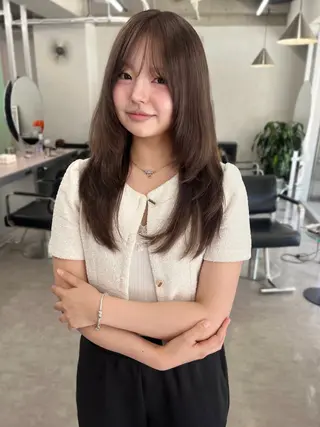 ロング 梅田/ブリーチなし 透明感カラー/Yuiのヘアスタイル