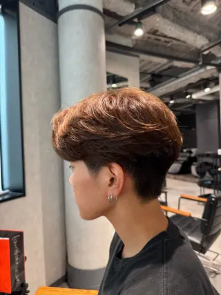 ショート パーマ メンズ 韓国特化🇰🇷愁斗 センターパートパーマのヘアスタイル