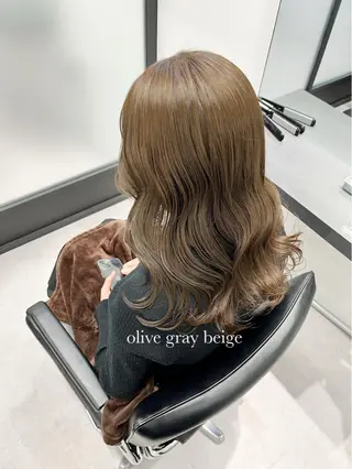 セミロング カラー レイヤー/髪質改善/ 美髪矯正/手塚凌のヘアスタイル