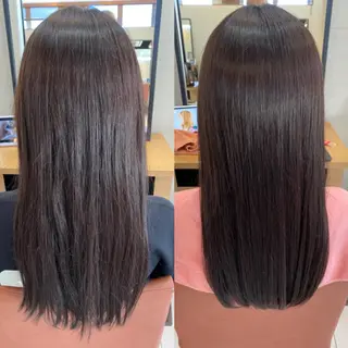 ロング あやめ【顔まわり/レ イヤー/柔らかカラ】のヘアスタイル