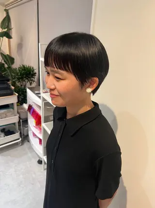 ショート 傷ませないカラー・ ボブ・リクト💥のヘアスタイル