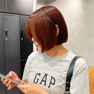 ショート カラー 暖色レイヤー 🥀REIRIのヘアスタイル