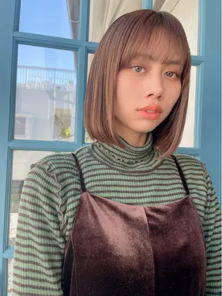 ショート カラー 顔周りカット× 髪質改善【リョウ】のヘアスタイル