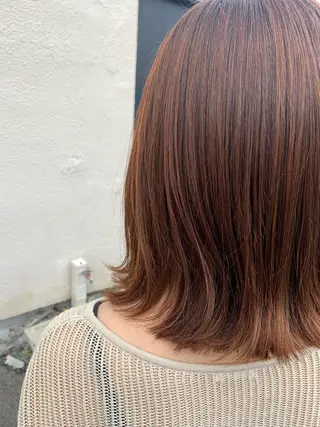 ミディアム カラー ヘアアレンジ 齋藤 志穂のヘアスタイル