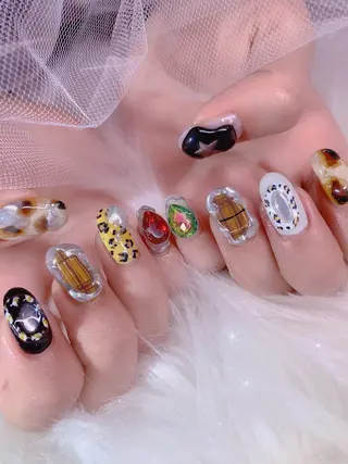 ネイル シェアサロンLei.g(レイジー)所属・3Dアートネイル💗 都築レナのネイルデザイン