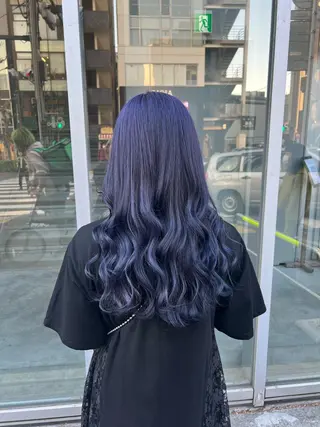 ロング カラー ワインレッド 🍒KAHOのヘアスタイル