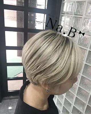 ショート カラー ヘアアレンジ Hair design Na.B所属・ジユン 지윤のヘアスタイル