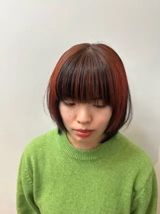 ミディアム カラー raguna所属・raguna🌿 足立雄穂のヘアスタイル