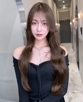 ロング カラー IVE所属・ブリーチなし🤍 渋谷／原島杏奈のヘアスタイル