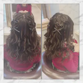 セミロング ヘアアレンジ ヘアセット/着付け 𓇼 松本 夏美𓇼のヘアスタイル