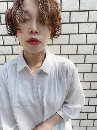 ショート パーマ ショート/ボブ特化 相良 真子のヘアスタイル
