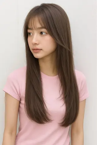 セミロング アレンジ/新宿 透明感カラー/ヤノのヘアスタイル