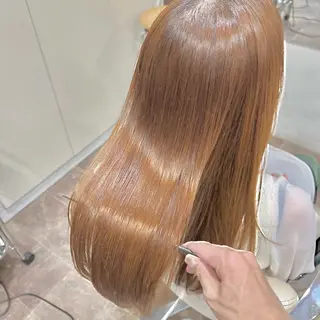 ロング カラー パーマ スパークヘア所属・大人女性の縮毛矯正/ 艶髪職人/馬渕樹のヘアスタイル