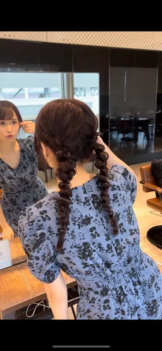 ロング 韓国ヘア/顔周り ヘアセット/加藤優里のヘアスタイル