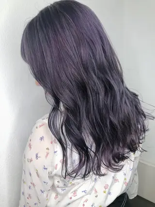 セミロング カラー mimiiy梅田 中崎町ハイトーンのヘアスタイル