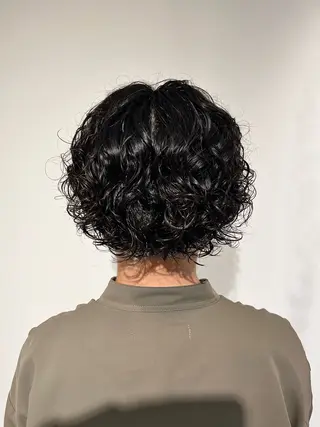 ミディアム パーマ 高橋 英彦のヘアスタイル