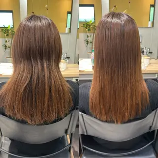 ロング パーマ hub hair レイヤー/透明感のヘアスタイル