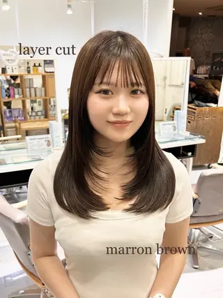 セミロング 韓国ヘア ‎🤍KANA🎀のヘアスタイル