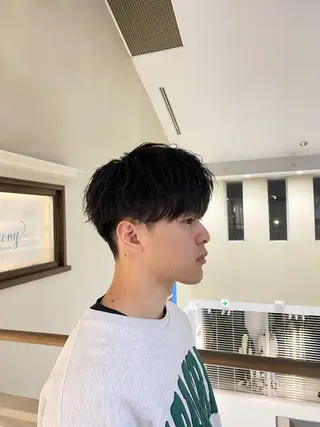 パーマ メンズ 安齋 侑真のヘアスタイル