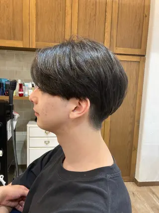 ミディアム パーマ メンズ カット特化型 美容師/栗本のヘアスタイル