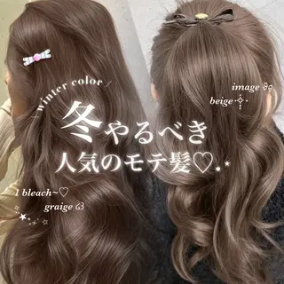 カラー 透ける透明感カラー 🤍anju🎀のヘアスタイル