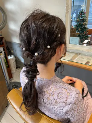 セミロング ヘアアレンジ 佐久間 成恵のヘアスタイル