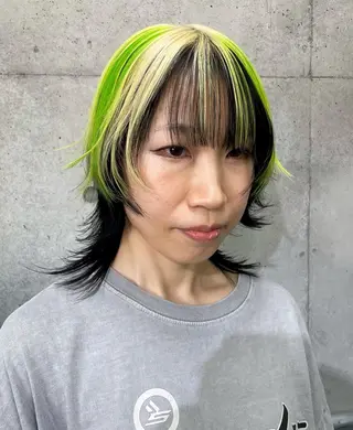 ミディアム ハイトーン/ブリーチ /ウルフ⛓️MAKIのヘアスタイル