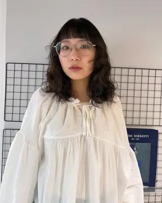 ミディアム パーマ AOI ハイトーン/ボブのヘアスタイル