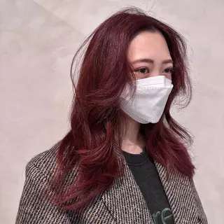 ロング カラー Aust hair Stella新宿所属・Yuki☺︎パーマ レイヤーカットウルフのヘアスタイル