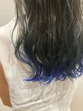 セミロング カラー 髪質改善/痛ませ ないカラー/西村航大のヘアスタイル