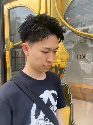 ショート パーマ メンズ メンズNO.1口コミ 高評価🟡三澤拓海✅のヘアスタイル