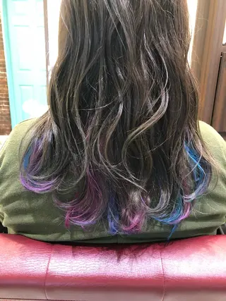 セミロング カラー 松本 明日可のヘアスタイル