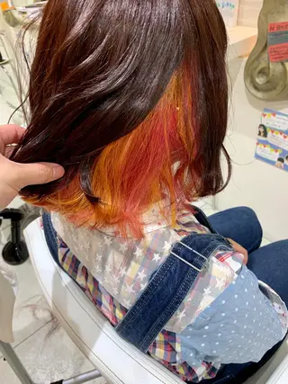 ミディアム カラー 松吉 純平のヘアスタイル