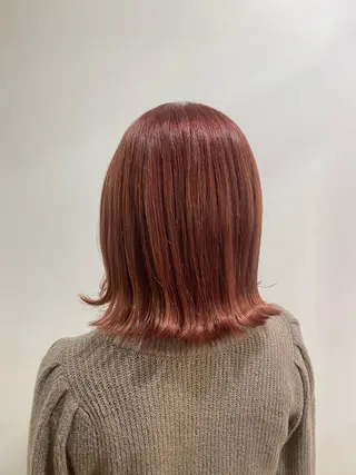 ミディアム カラー たなか もえなのヘアスタイル