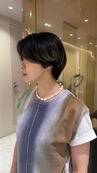 ショート カラー maison mile所属・mile akari 恵比寿駅徒歩3分のヘアスタイル
