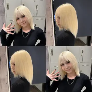 セミロング カラー ヘアアレンジ ハイトーン特化/ ムラ修正/拓真のヘアスタイル