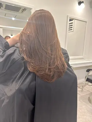 ロング カラー ヘアアレンジ SALOWIN京都河原町Suite店所属・外国人風レイヤー/ ハイトーンSHUのヘアスタイル