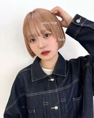 ショート カラー yuuka/ボブ/ダ ブルカラー/髪質改善のヘアスタイル