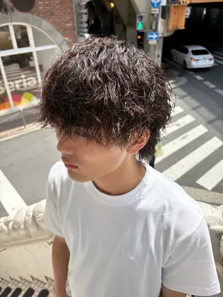 パーマ メンズ KING of hair by NOISM所属・梅田/メンズカット/ パーマ/秋本 大智のヘアスタイル